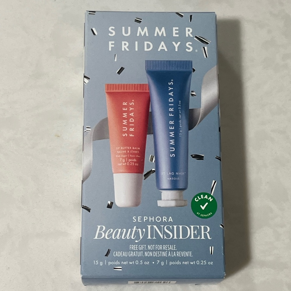 Summer Fridays jet lag mask and butter balm set/bundle